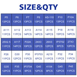 Hydraulic FKM O-Ring Kit for Caterpillar CAT Replacement Seal O-Ring Kit 405 PCS (FKM)