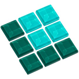 Geschenkset Magnet Spiel TicTacToe • Dekorative Magnete stark Whiteboard • Geschenk für Arbeitskollegin, Erzieherin, Lehrerin • 20x20x3mm • Malachit