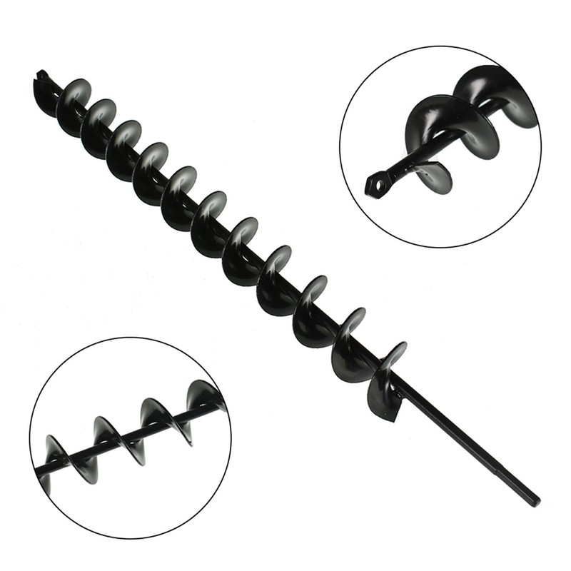 kimllier Small Auger Drill 2 x 24 Black, Long Blade