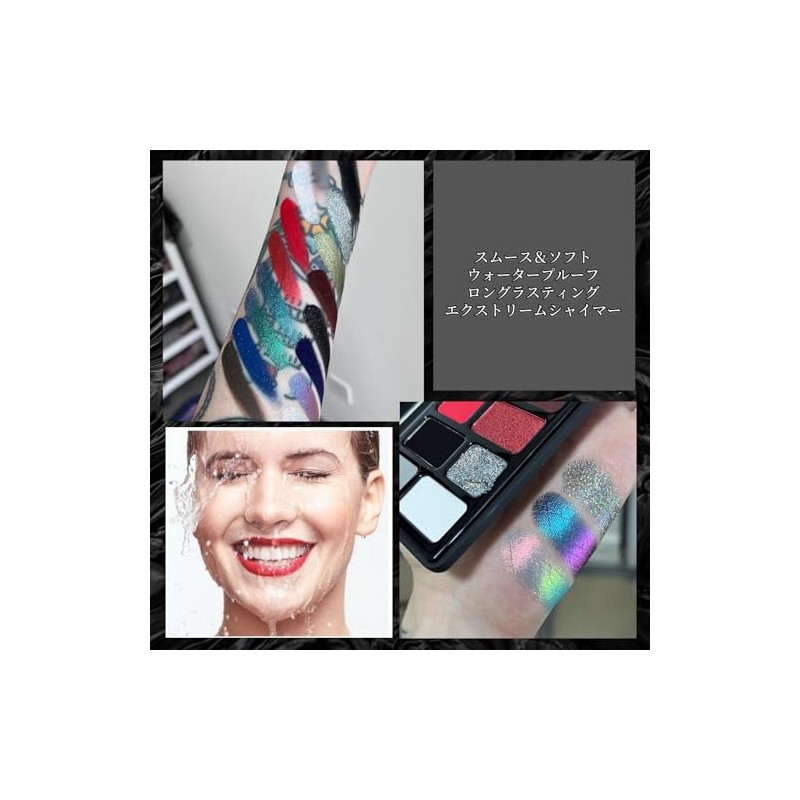 LIANGNISHI 16 Colors Full Glitter Eyeshadow Palette, Pearlized Diamonds, Multi