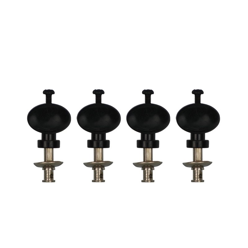 FLEOR 4pcs Black Ukulele Tuning Pegs Pin Machines Tuners String