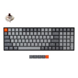 Keychron K4 96% Layout 100 Keys Wireless Bluetooth 5.1/Wired USB Mechanical Gaming Keyboard with Gateron G Pro Blue Switch White LED Backlight N-Key Rollover for Mac Windows PC-Version 2