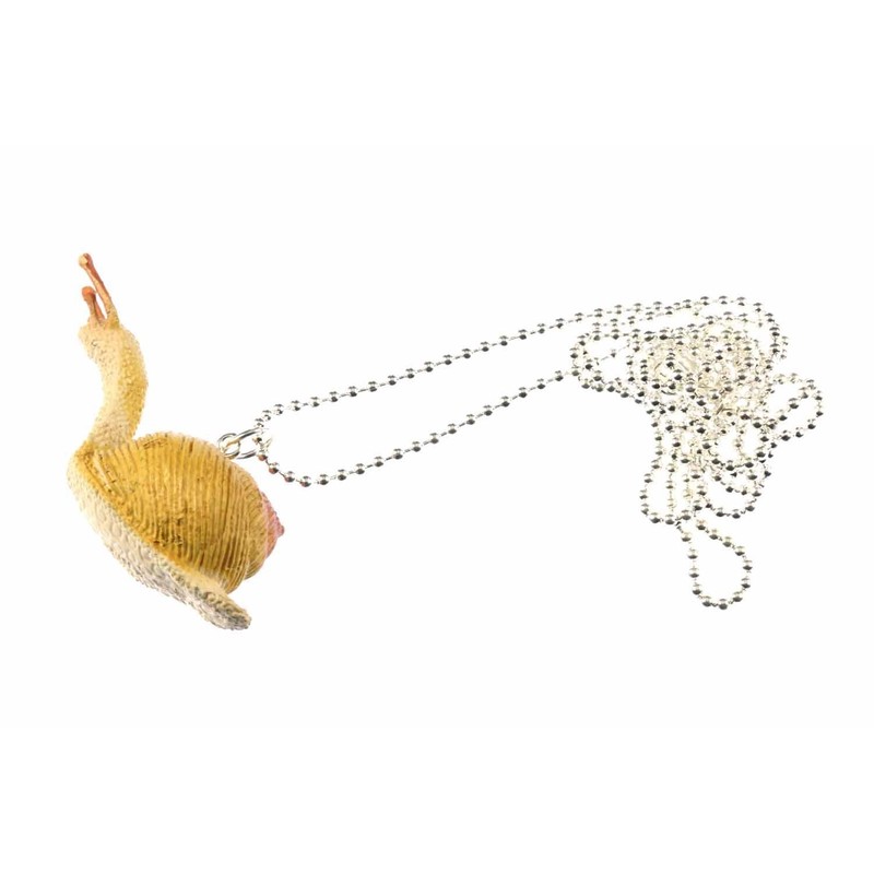 Miniblings Snail Necklace 80Cm Slug Shell Rubber