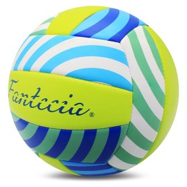 Fantecia Volleyball with Pump, Size 5 Soft Beach Volleyball Indoor Outdoor Pool Park Training Ball for Beginners, Adults