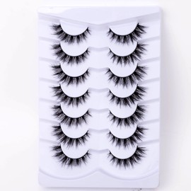 SQYlashes Cat Eye Natural Lashes Wispy False Eyelashes Short Fluffy Fake Lashes- 7 Pairs, ZG86