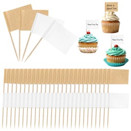 400 Pcs Blank Toothpick Flags Cheese Markers for Charcuterie Cupcake Toppers Pick Cocktail Picks Board Food Label for Party Decoration Cupcake Appetizers Party Buffet Food Fruit