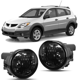 Nilight Fog Lights Assembly Compatible with 2003 2004 2005 2006 2007 2008 Toyota Matrix 2003-2008 Pontiac Vibe 2004-2010 Scion TC Smoke Lens w/9006 12V 55W Bulbs