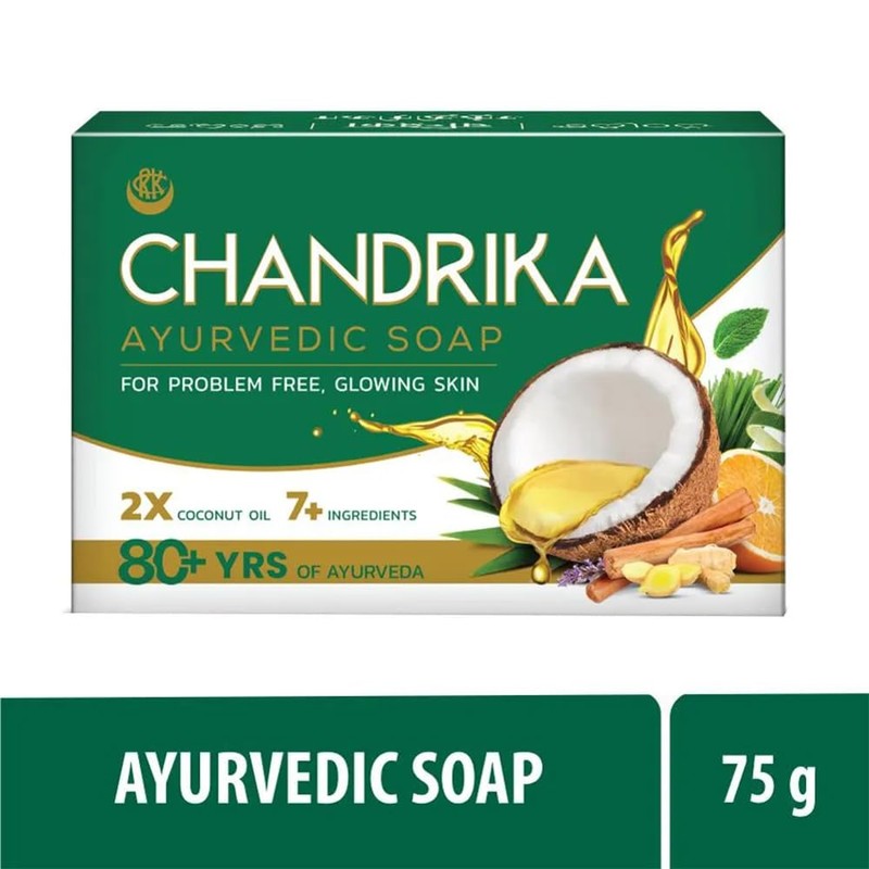 Chandrika Ayurvedic Soap 2.62-Ounce Unit (Pack of 12)