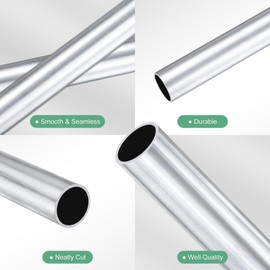 M METERXITY 1-Pack 250mm 6063 Aluminum Round Tube, 14mm ID 16mm OD Seamless Aluminum Tubing for Construction/Machining/DIY Crafting, Metal Straight Pipe [0.55x0.63x9.8IN]