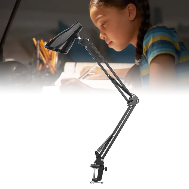 Swing Arm Desk Light with Clamp USB 3 Lighting 10