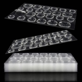 50 Hojas de Pegatinas Adhesivas para Uñas, Tiras Adhesivas Finas para Uñas, Duraderas, de Doble Cara, Impermeables, Transparentes, Transpirables, Pega