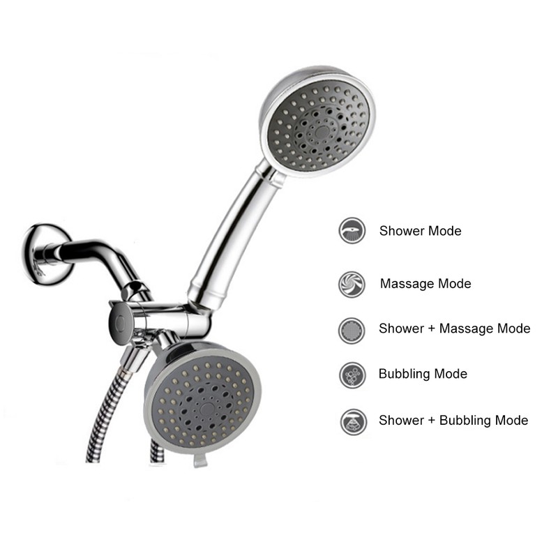 G1/2in 5 Functions Adjustable Shower Head Top Spray Head for