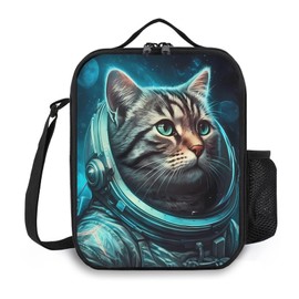 Insulated Lunch Box Cat Lunch Bag for Women & Men Small Leakproof Cooler Food Lunch Containers Reusable Large Capacity Lunch Tote Bags with Shoulder Strap for Work Travel Picnic