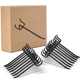 20 pcs perforated wall hooks, pegboard hooks, tool wall hooks pegboard hooks for perforated wall pegboard hooks for supermarket shelves DIY stores tool rooms, short hooks, Ø 4mm, W 25mm, L 10cm