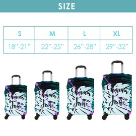 Adorila Travel Luggage Cover Suitcase Protector Fits 26-28 Inch, Washable, TSA Approved, Style, L