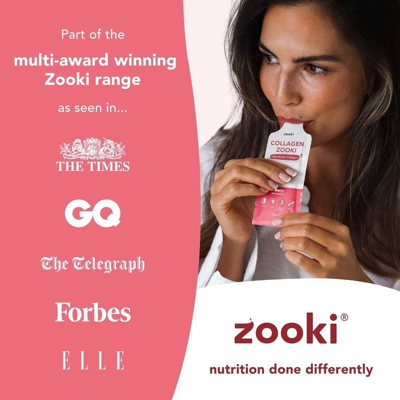 Zooki Marine Collagen Sachets – 5,000mg High-Strength Collagen for Skin,