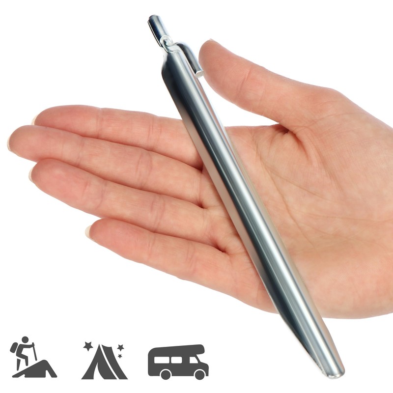 COM-FOUR® 16x tent pegs made of steel - robust V-shaped