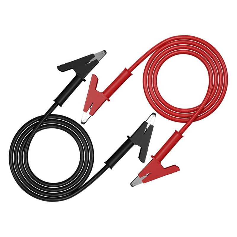 CZJZDZ 2pcs Alligator Clips Test Lead Dual Ended Crocodile 15A