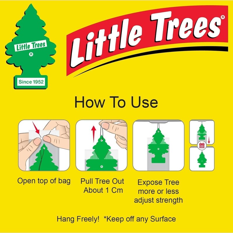 LITTLE TREES Car Air Freshener | Hanging Paper Tree for