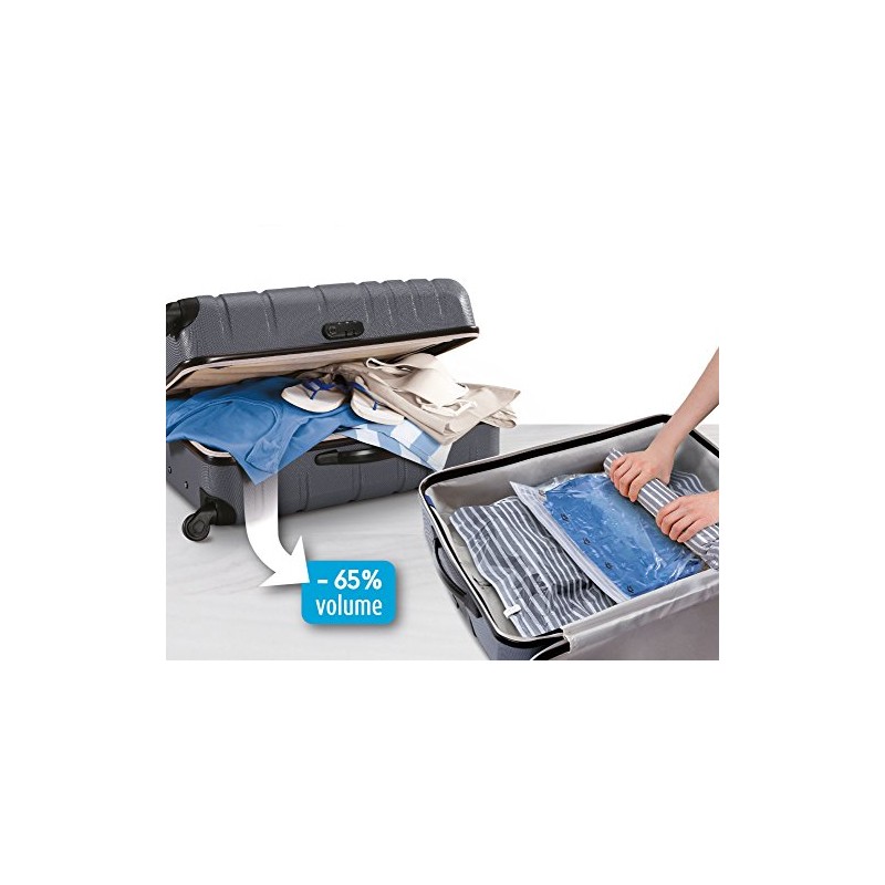 DOMO PAK LIVING Vacuum Bag Travel 50l 2pcs in Transparent,