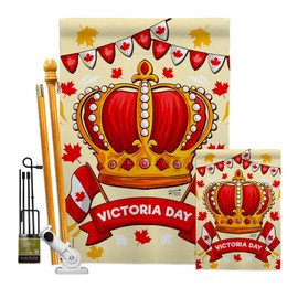 Angeleno Heritage Celebrate Victoria Day Garden House Flag Kit Canada Provinces Canadian Territories Region Country Particular Area Decoration Banner Small Yard Gift Double-Sided, Made in USA