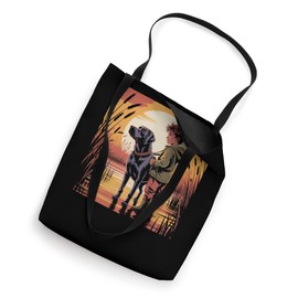 Local Boy Black Lab Marsh Scene Sunset Vintage Country Tote Bag
