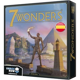 UNBOX NOW, 7 Wonders - Juego de Mesa, 3 a 7 Jugadores, Juego de Cartas en Español, Recomendado para Niños de 10 Años, Dura 30 Minutos por Juego