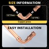 10 PCS Foskan Copper Press Fitting, 1/2"FTG x 1/2" Press