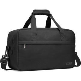 KONO Ryanair Travel Bag Hand Luggage Bag Unisex Gym Handbag Weekender, black, Go ahead