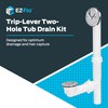 EZ-FLO 1-1/2 Inch Trip-Lever Bath Tub Drain Kit, 2-Hole Overflow