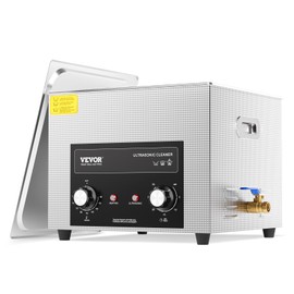 VEVOR 15L Sonic Cleaner with Heater Timer & Basket, Professional Digital Sonic Cavitation Machine, 360W Cleaning Machine for Lab Tools, Metal Parts, Carburetor, Brass, Auto Parts, Engine Parts