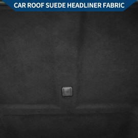 Hihaha Self Adhesive Headliner Fabric W/Foam Backing Interior Trim DIY Roof Repair Replace for Car RV SUV Automotive Suede Fabric 12"Lx8"W 1 Pcs Black