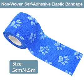 JpGdn 6 Rolls Self-Adhesive Bandage Wrap Non-Woven Vet Wrap Cohesive 2Inchx5yard for Dogs Cats Horse Leg Paw Pet Animals Wounds Wrist Healing Sprains & Swelling
