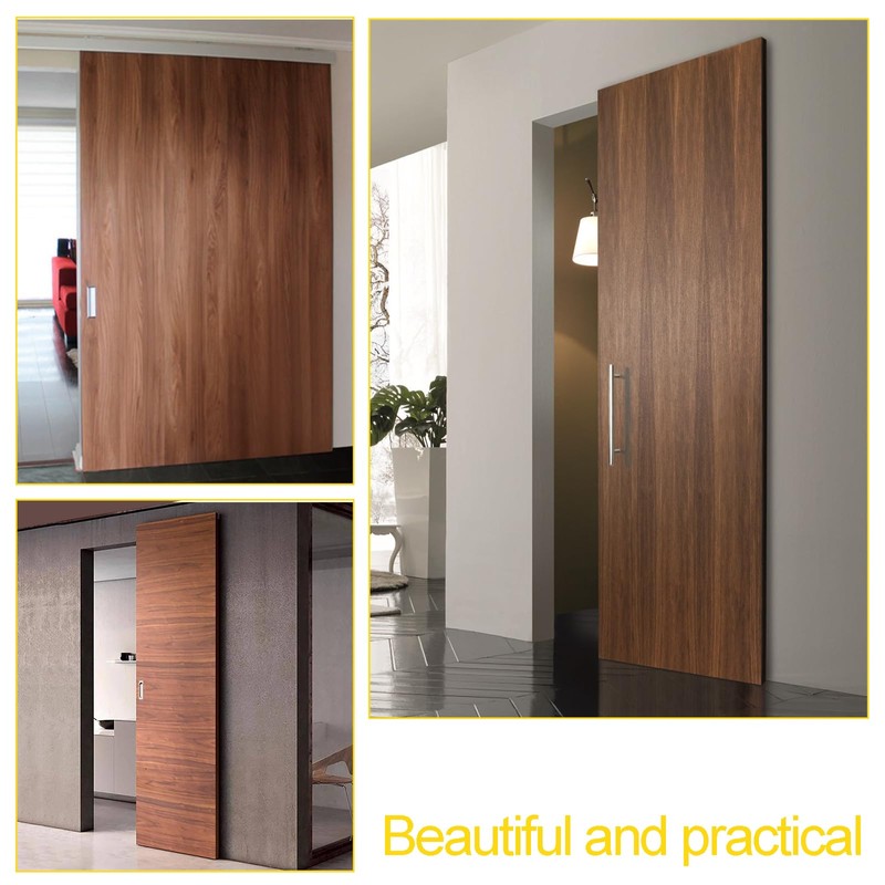 36-48" Heavy Duty Hidden Sliding Barn Door Hardware and Track,