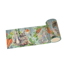 Peter Rabbit (Beatrix Potter) Extra Wide 10 cm /4 inch washi Tape. for scrapbooks, Crafts and Decorating. Extra Long Tape of 10 metres /394 inches!