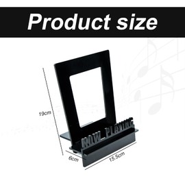 xtemtoamz Vinyl Record Stand Record Storage, Acrylic Vinyl Holder Display Record Holder, Record Holder for Vinyl Album, Photos, Books Display and Storage, Black