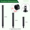 3 PCS Auger Extension Drill Bits, 3/4” Shaft Earth Auger