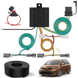 Nilight 4 Pin Trailer Wiring Harness Kit 56106 Vehicle Standard 4 Way Connector Custom for 2011 2012 2013 2014 Toyota Sienna, 2015 2016 2017 2018 2019 2020 Sienna SE Simple Fit Tow Hitch Harness