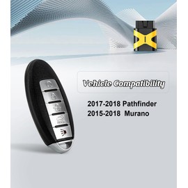 Remote2program Smart Prox Remote Control Self Programmable 4A Car Key Replacement for 2017-2018 Pathfinder/2015-2018 Murano with FCC: KR5S180144014 (4A chip DIY Program Smart Key)