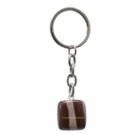 Amazing Gemstone INC Narmada River Stone Crystal Tumble Keychain Keys Holder