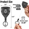 MNGARISTA Heavy Duty Retractable Badge Reel, 8 oz 31.5'' Keychain,