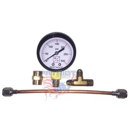 Deluxe Permanent Mount Oil Burner Pressure Gauge Kit 0-300 PSI