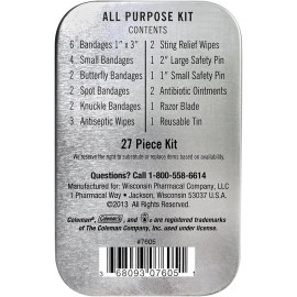 Coleman All Purpose Mini First Aid Kit - 27 Pieces & Emergency Blanket