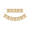 Umrah Mubarak Hessian Banner – Rustic Burlap Flag Bunting for