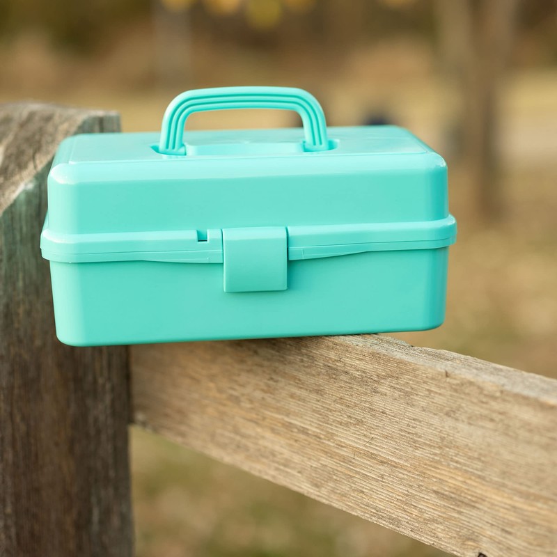 Everything Mary 3-Layer Storage Box, Aqua - Foldable & Portable