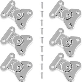 ESUDNT 6 Pack Stainless Steel Twist Latch, Butterfly Fastener Draw Latch for Box, Case (Screws Included)