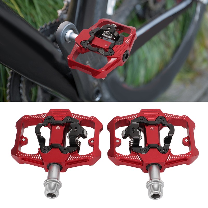 Dual Function Bicycle Pedal Flat Clipless Cleats 3 Sealed Bearings