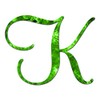 Mural Cursive Font K Initial - Vinyl Decal Sticker -