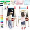 WOOD CITY Easel for Kids, Adjustable Standing Art Easel with