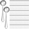 Mifoci 100 Pcs Soup Spoons Set (6.3 Inch) Stainless Steel